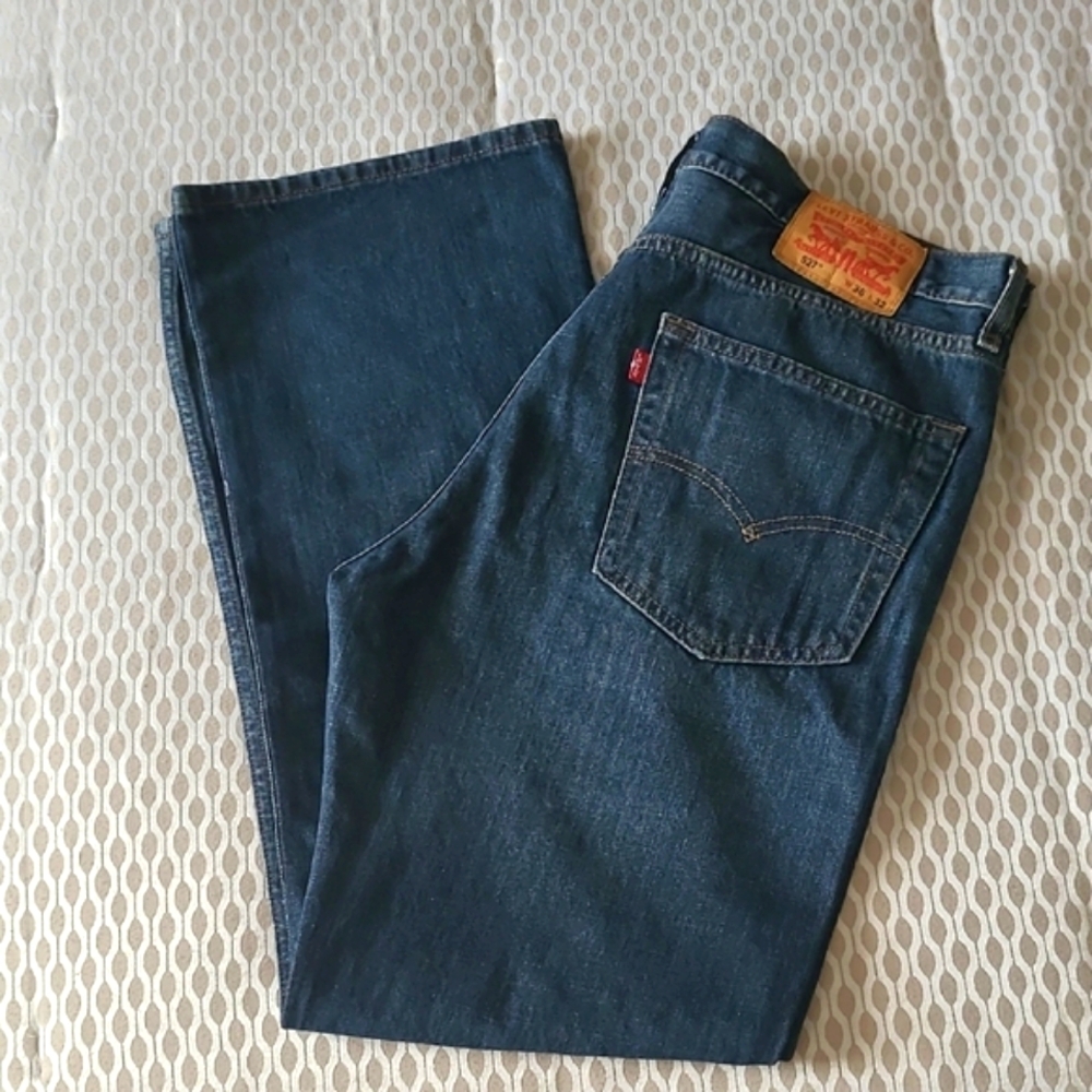 Levi's Men's Bootcut Jeans - Dark Blue 36 x 32